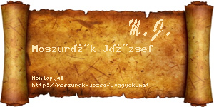 Moszurák József névjegykártya